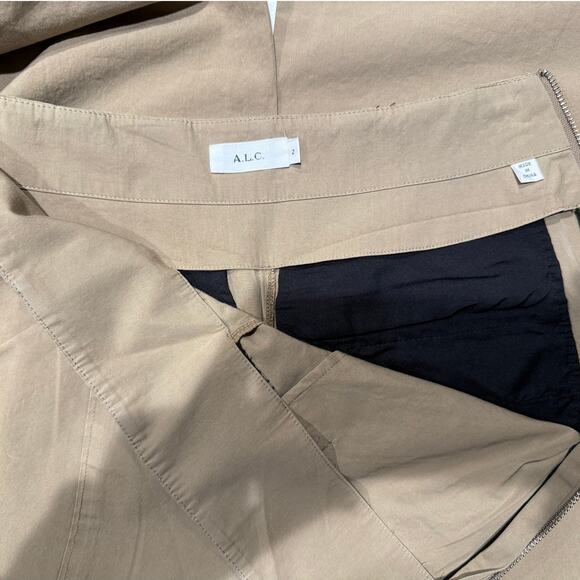 A.L.C. Italian Fabric Wide Leg Pants in Khaki Size 2 - Picture 3 of 4